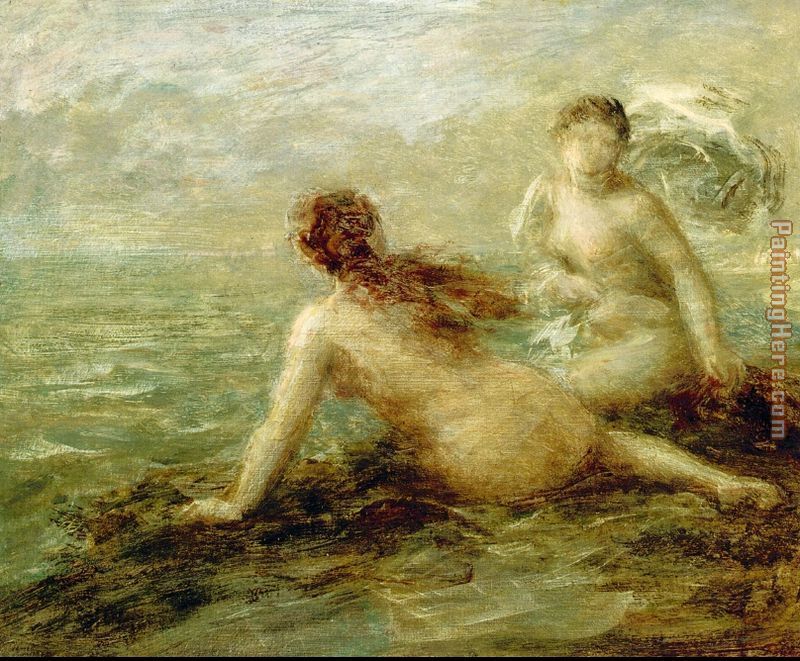 Bathers by the Sea painting - Henri Fantin-Latour Bathers by the Sea art painting
